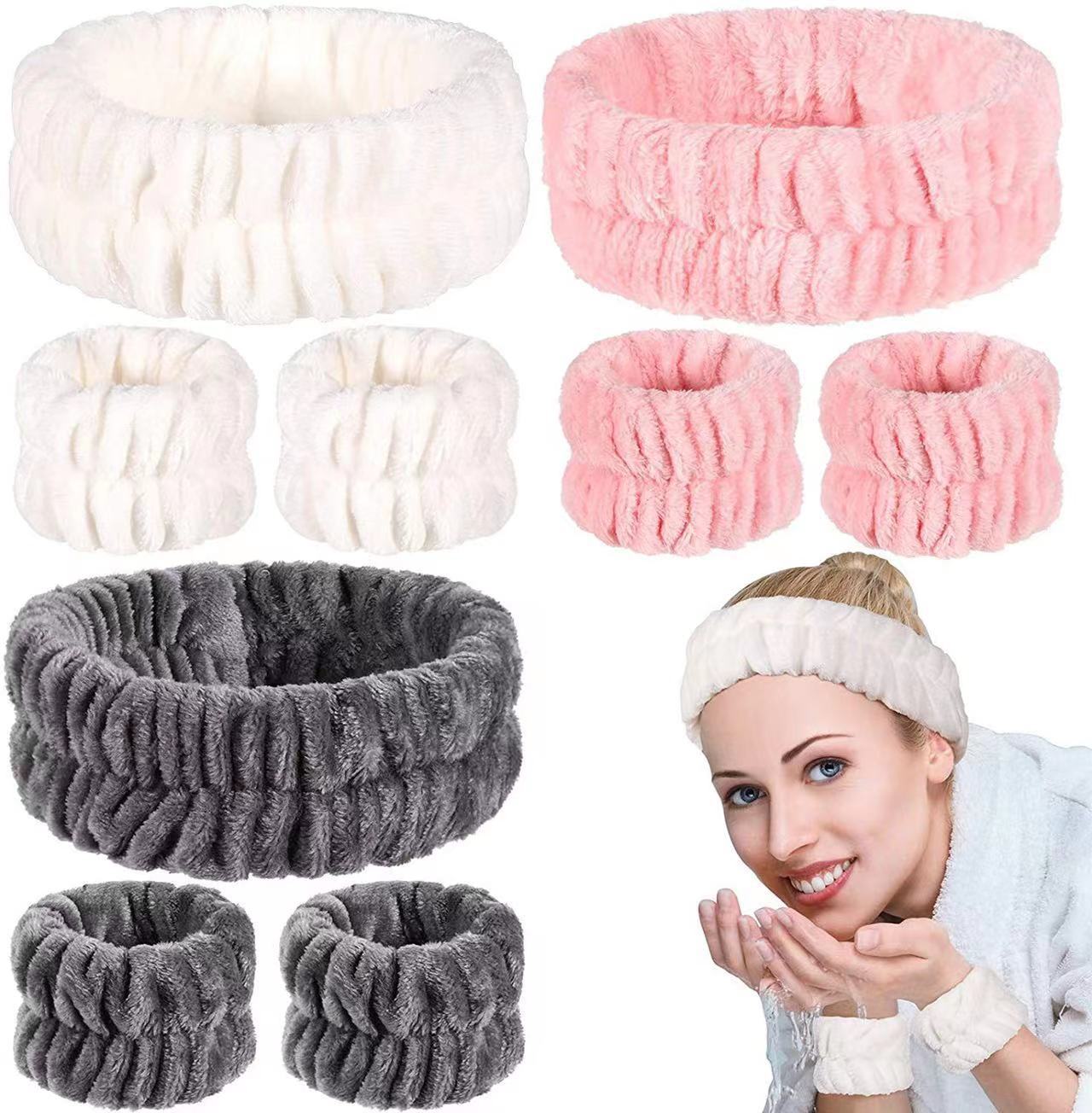 Makeup Beauty Set - Face Wash Wristband Set Women's Headband