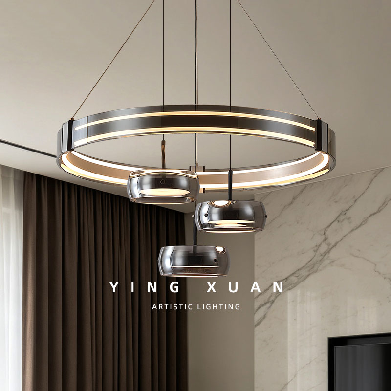 Led Ring Light - Modern Living Room Chandelier Villa Dining