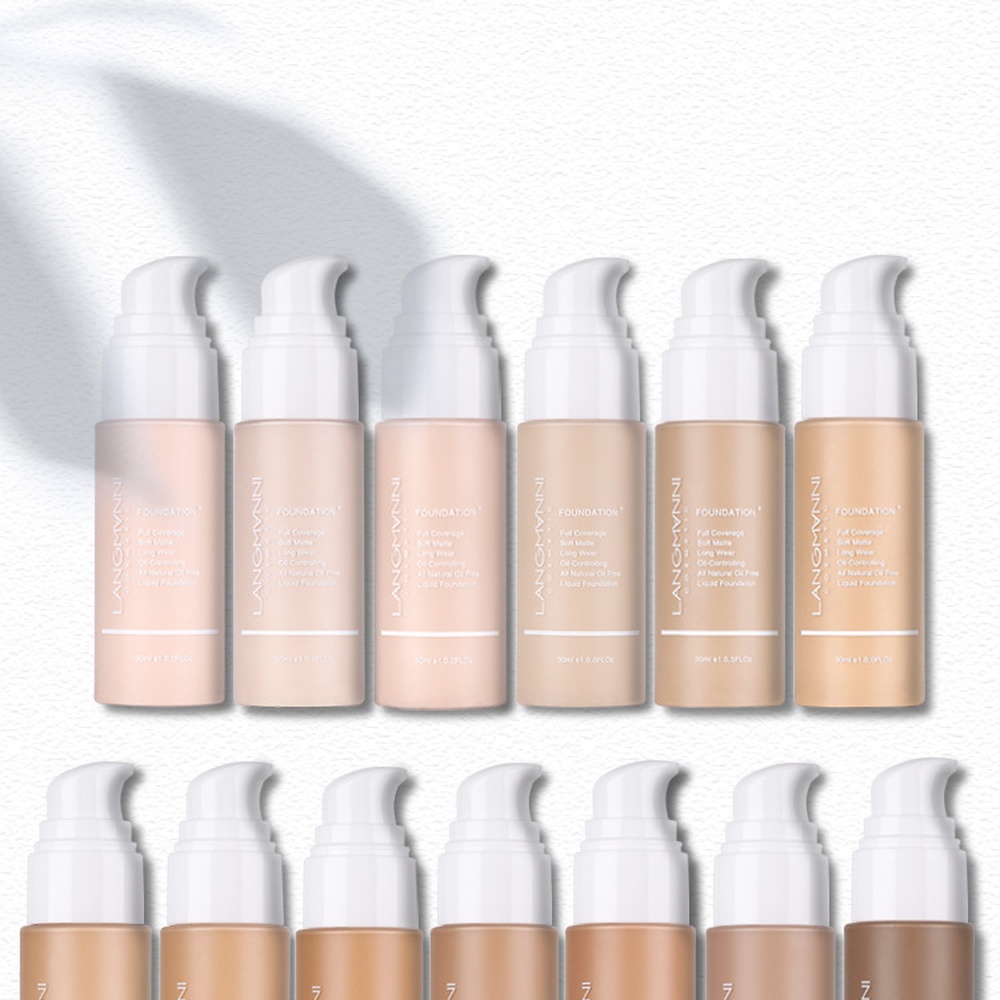 Concealer Full Coverage - Langmanni Matte Foundation Full Coverage Liquid