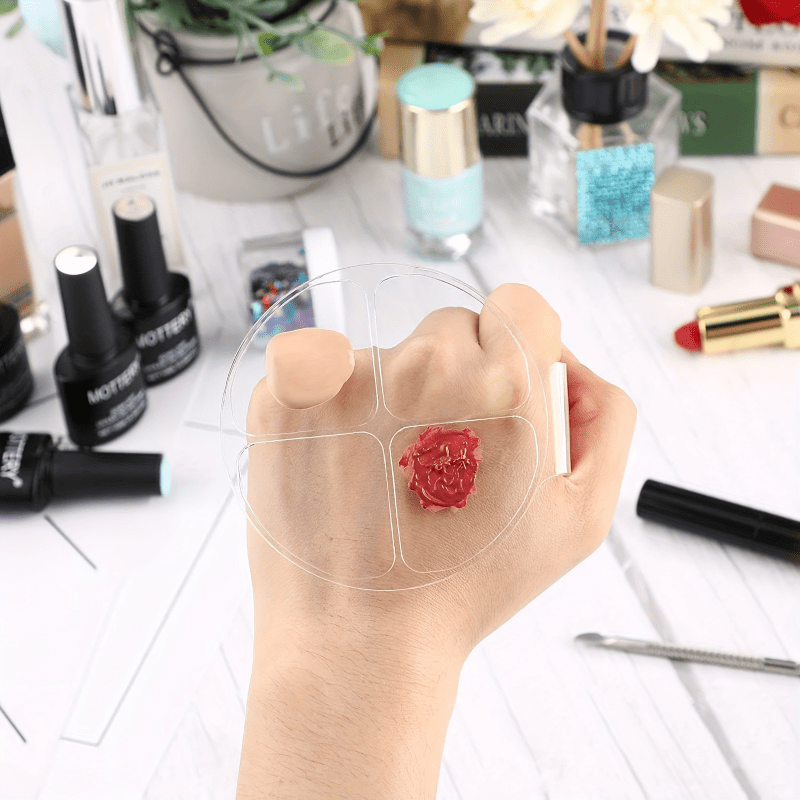 Beauty Makeup Tool - Acrylic Round Four Grid Color Mixing