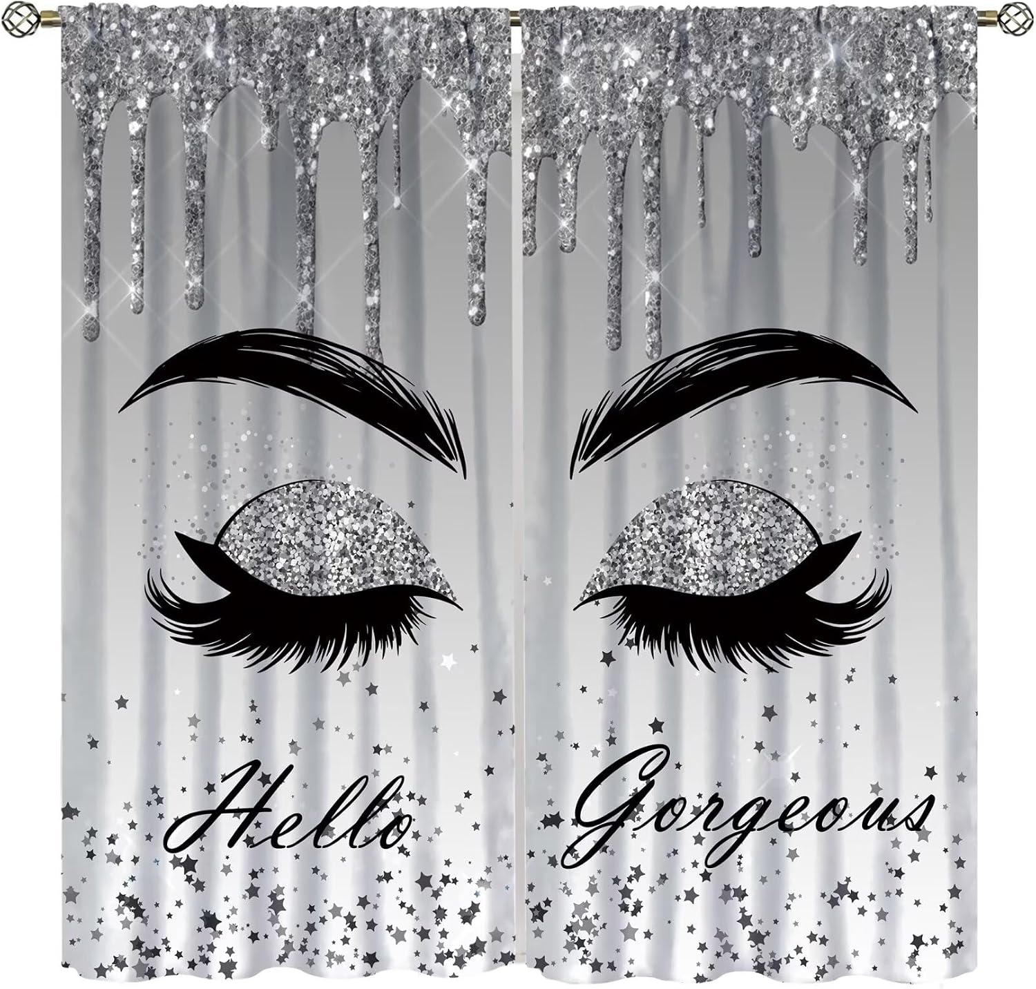 Silver Glitter Drip Eyelash Cu - Beauty Makeup Filter ulasan dan harga