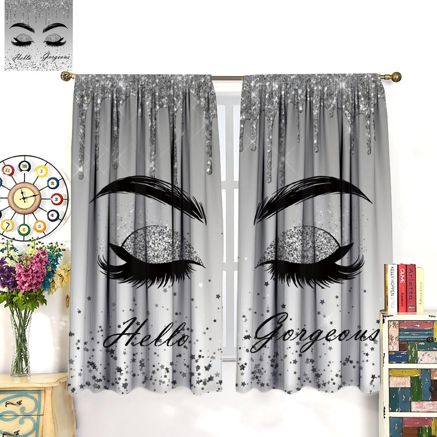 Silver Glitter Drip Eyelash Cu - Beauty Makeup Filter ulasan dan harga