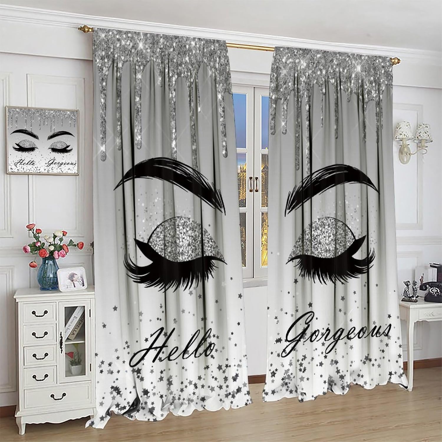 Silver Glitter Drip Eyelash Cu - Beauty Makeup Filter ulasan dan harga