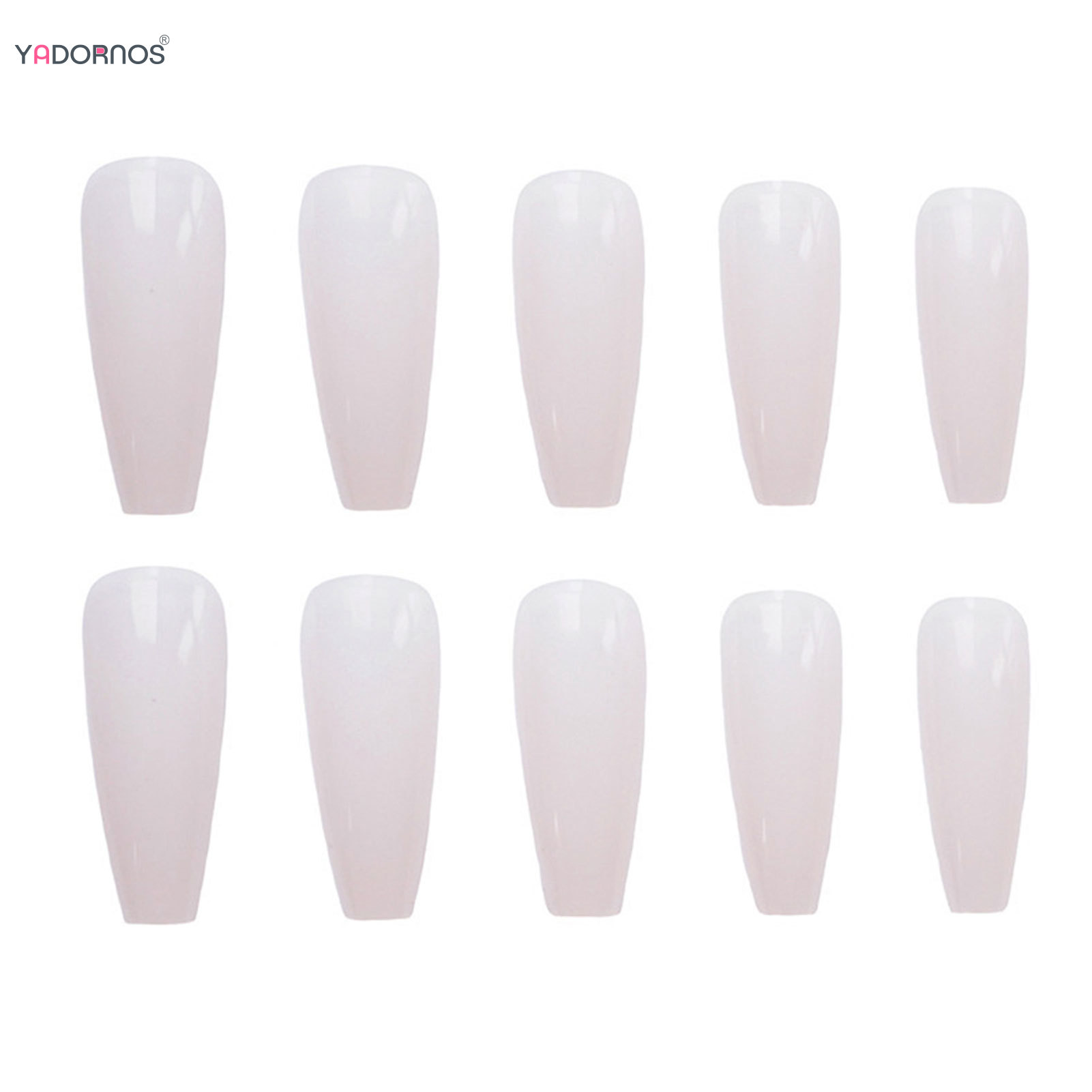 Nude Color Long Ballet Fake Na - Nail Extension Tips ulasan dan harga