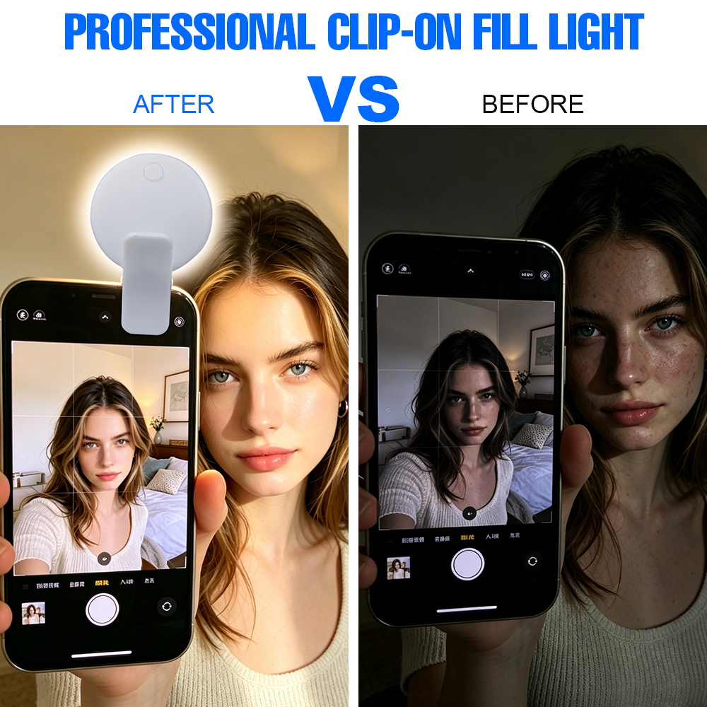 Portable Clip‑on Selfie Fill L - Led Ring Light ulasan dan harga