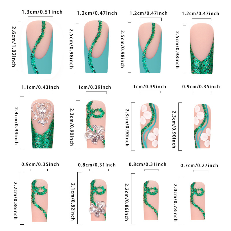 Long Coffin Press on Nails Bal - Nail Extension Tips ulasan dan harga