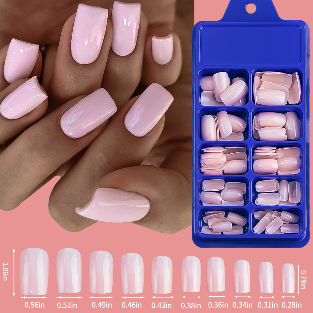 100/120pcs Pink White Press On - Nail Extension Tips ulasan dan harga