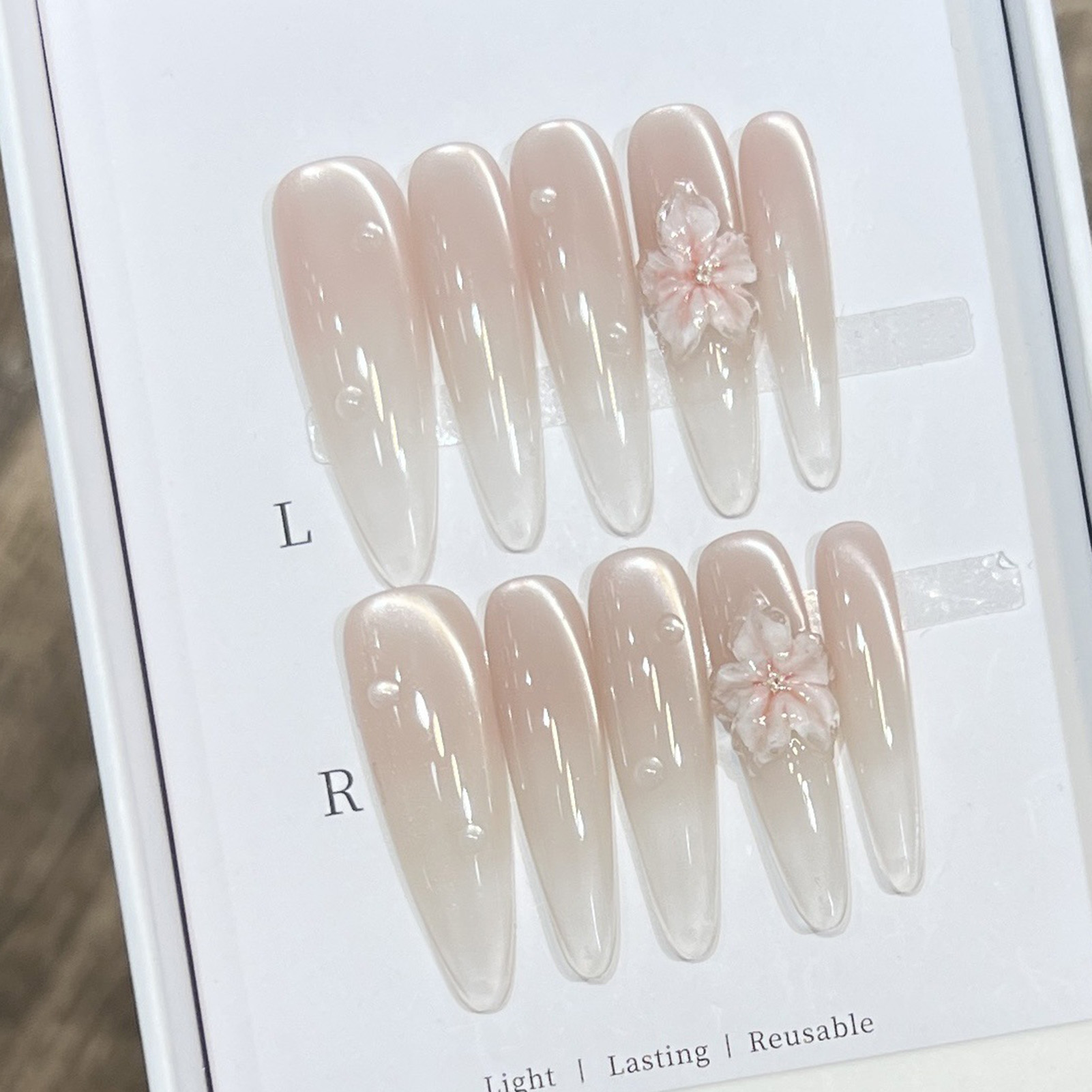 10pcs Long Almond Fake Nails T - Nail Extension Tips ulasan dan harga