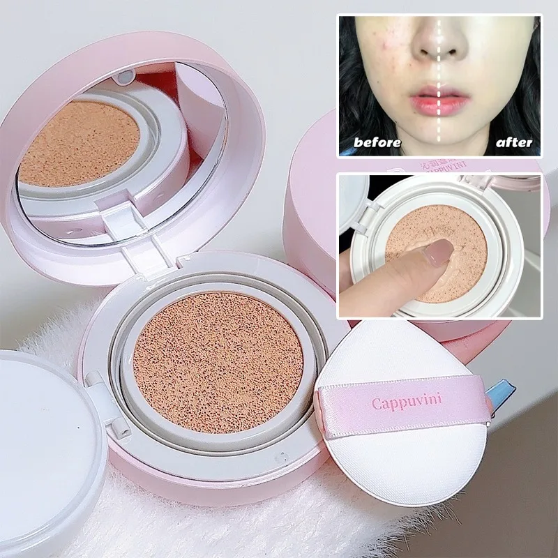Cappuvini BB Cream Air Cushion - Concealer Full Coverage ulasan dan harga