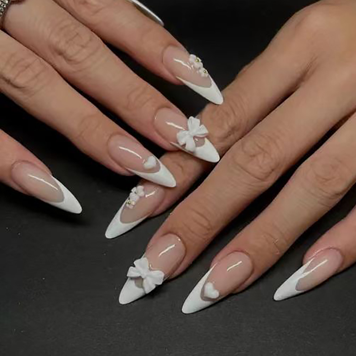 24pcs Fashion Rhinestone Press - Nail Extension Tips ulasan dan harga