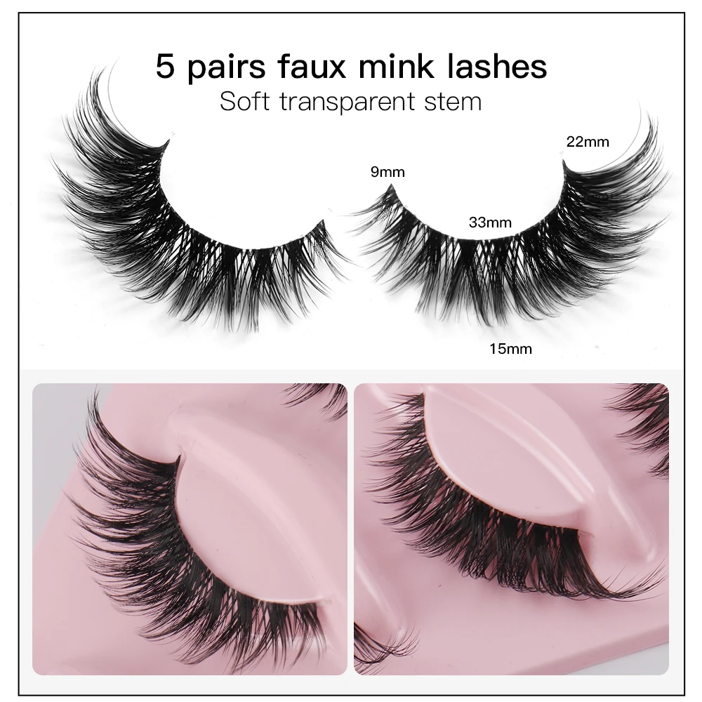 Cat Eye 5 Pairs 3D Natural Fal - Beauty Full Makeup ulasan dan harga