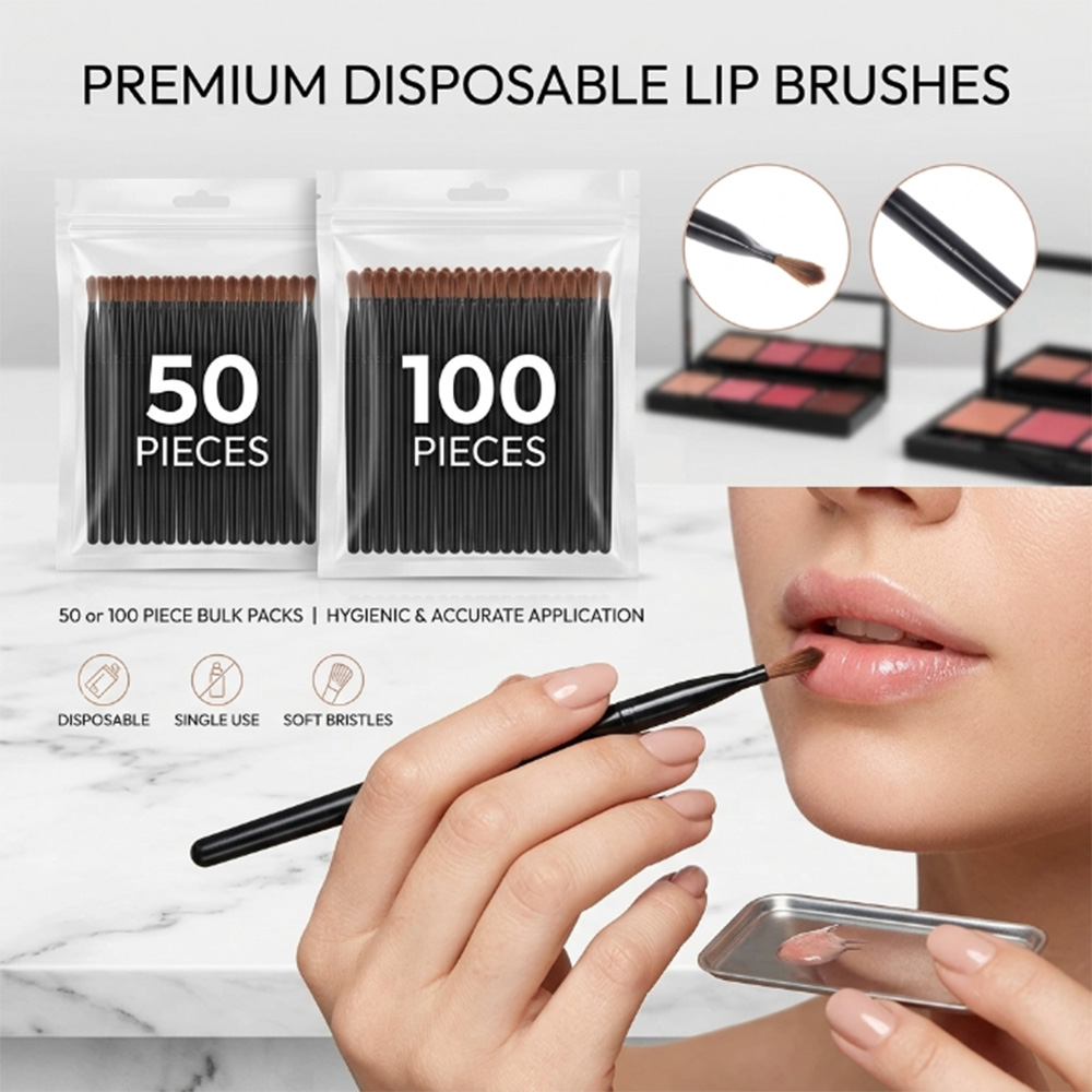 50/100pcs Disposable Lip Brush - Beauty Makeup Tool ulasan dan harga