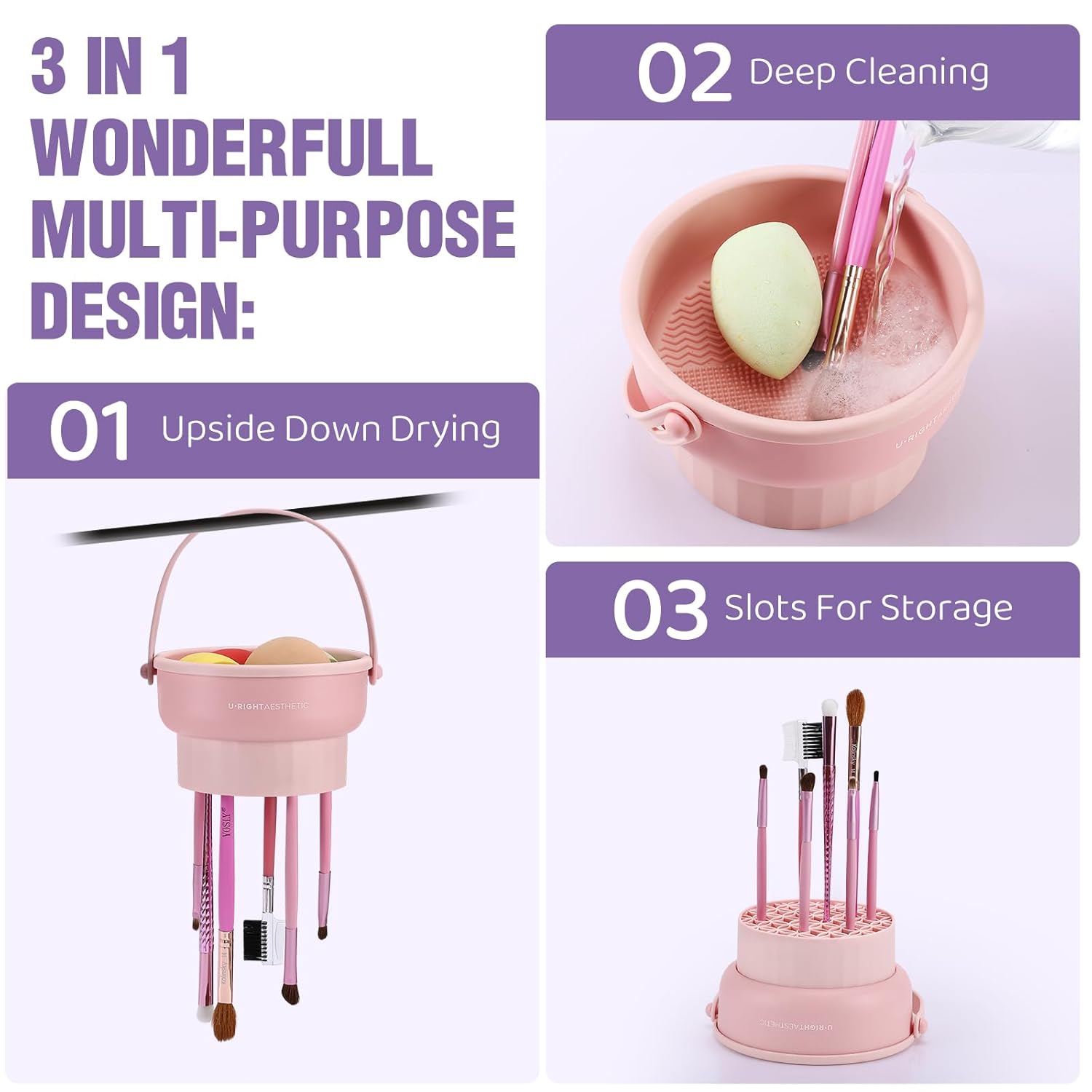Makeup Brush Cleaning Bowl Bea - Makeup Beauty Set ulasan dan harga