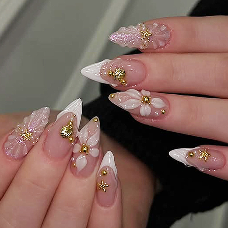 24pcs Finished Almond Press on - Nail Extension Tips ulasan dan harga
