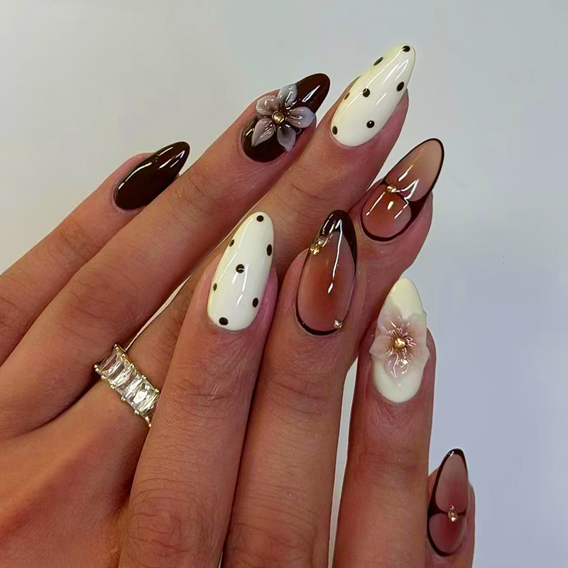 24pcs Finished Almond Press on - Nail Extension Tips ulasan dan harga