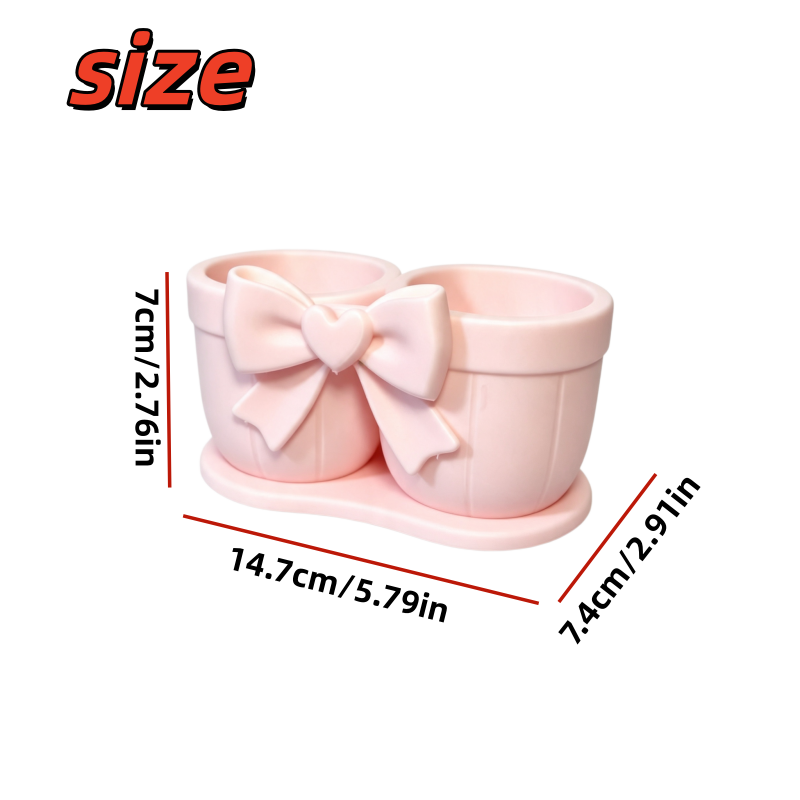 Cute Bow-Knot Heart-Decorated  - Makeup Beauty Y2K Style ulasan dan harga