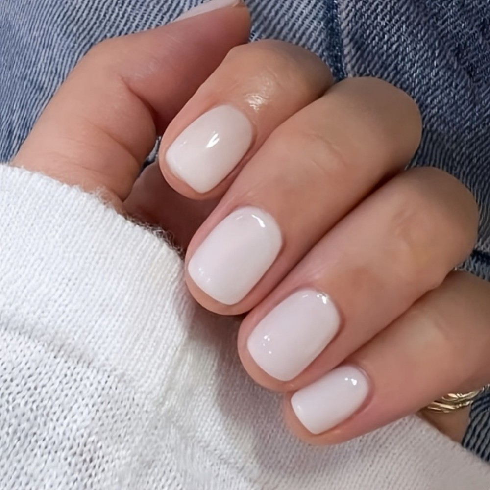 24PCS Milky White Press on Nai - Nail Extension Tips ulasan dan harga