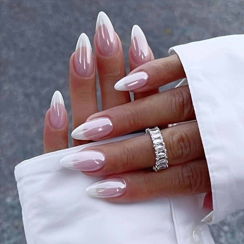 24PCS Milky White Press on Nai - Nail Extension Tips ulasan dan harga