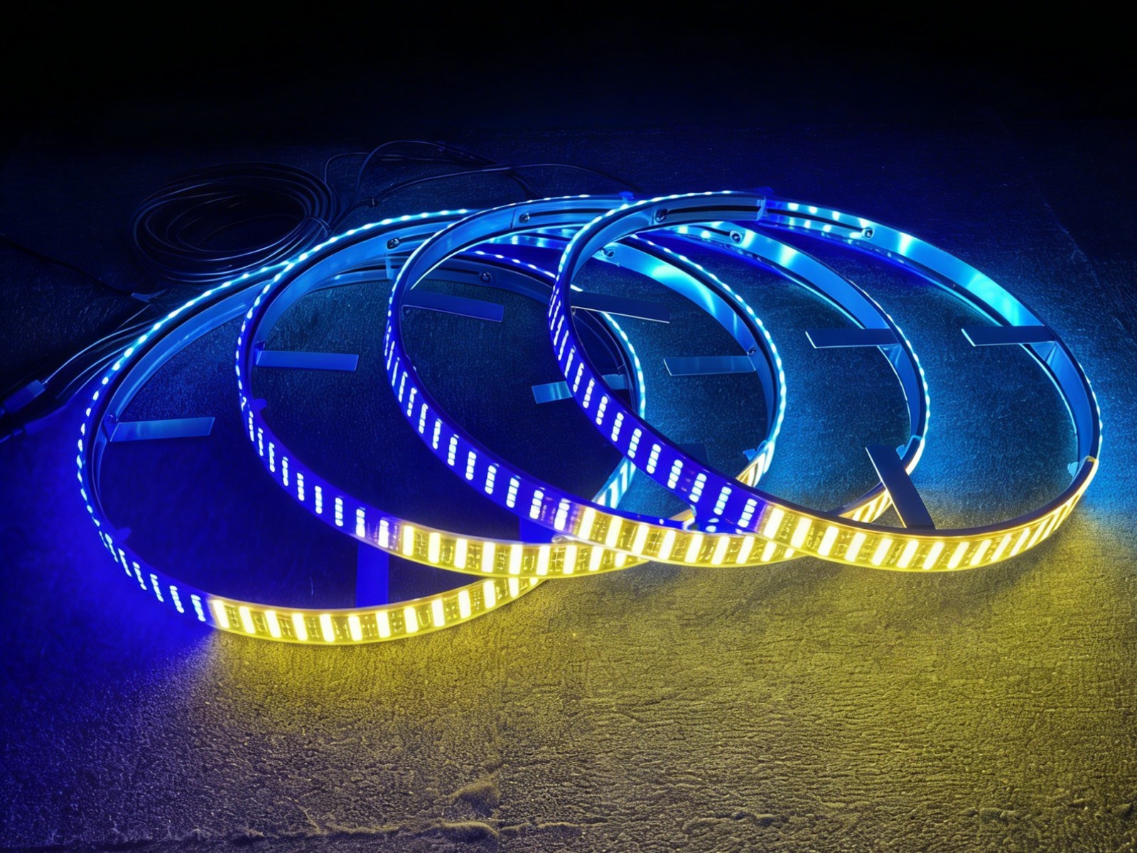 4PCS 17.5inch RGB Quad Row Cha - Led Ring Light ulasan dan harga