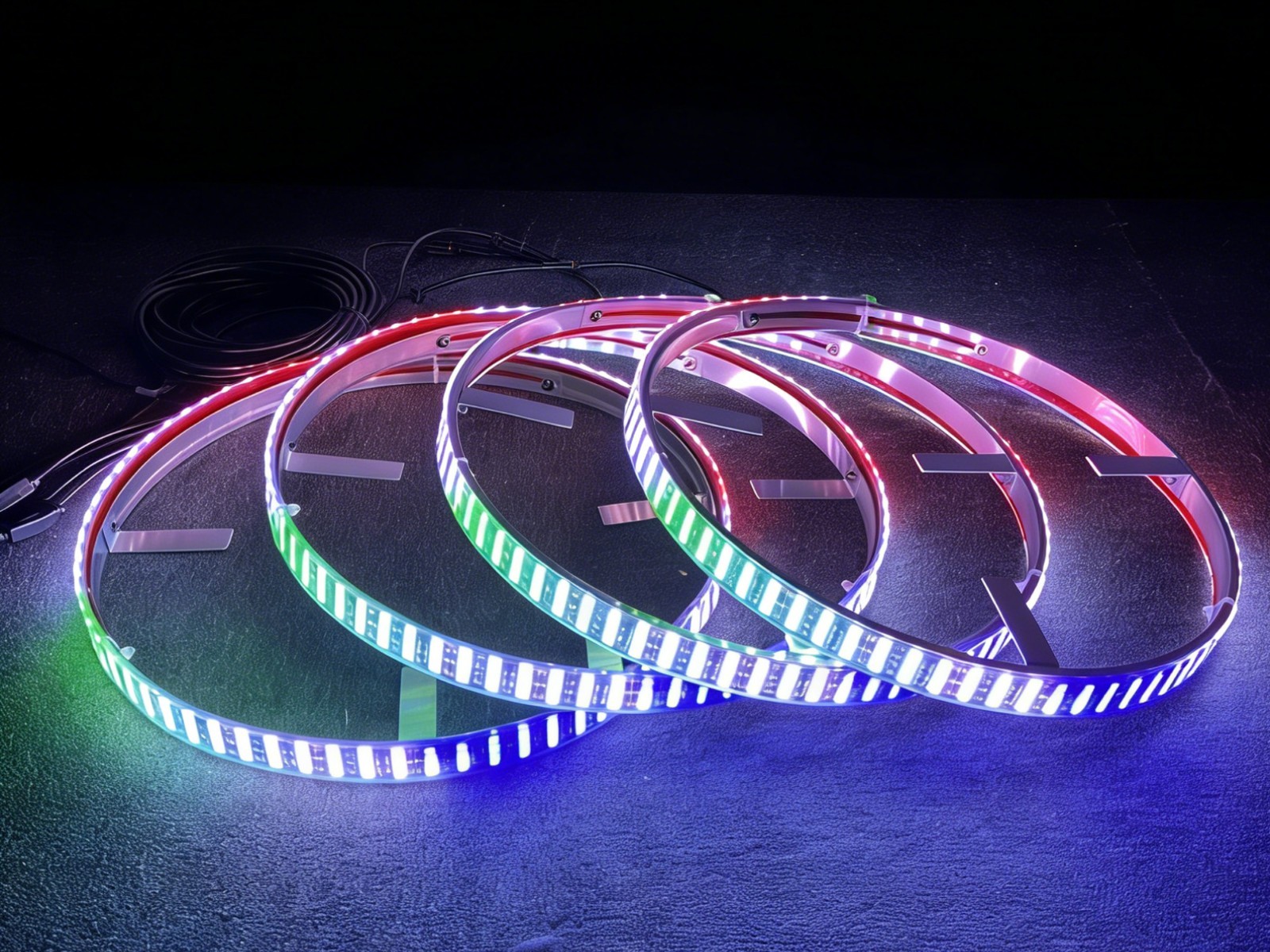 4PCS 17.5inch RGB Quad Row Cha - Led Ring Light ulasan dan harga